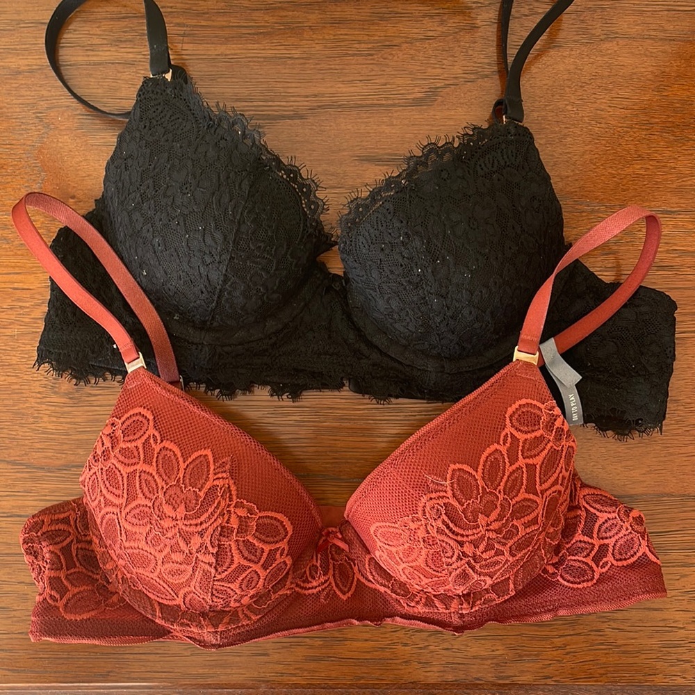 Set of (2) Aerie Push-up bras - size 34A